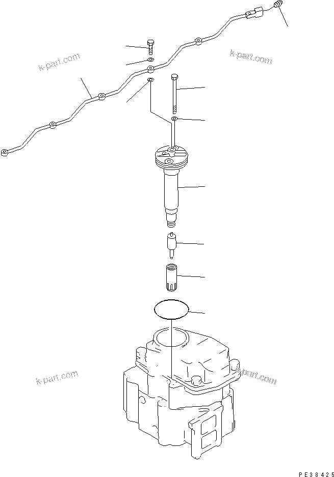 Komatsu parts book diagram for S6D125E-2C-6 S/N 60721-UP: INJECTION NOZZLE(#60863-81691)