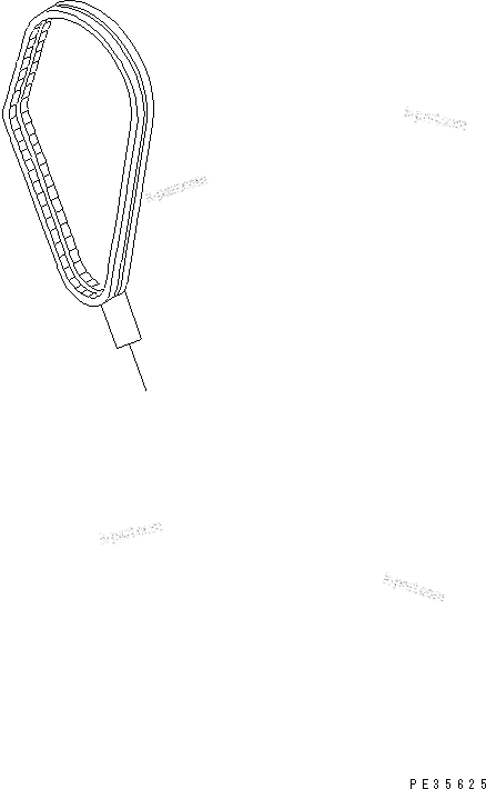 Komatsu parts book diagram for S6D125E-2C-6 S/N 60721-UP: COOLING FAN BELT(#60863-80454)