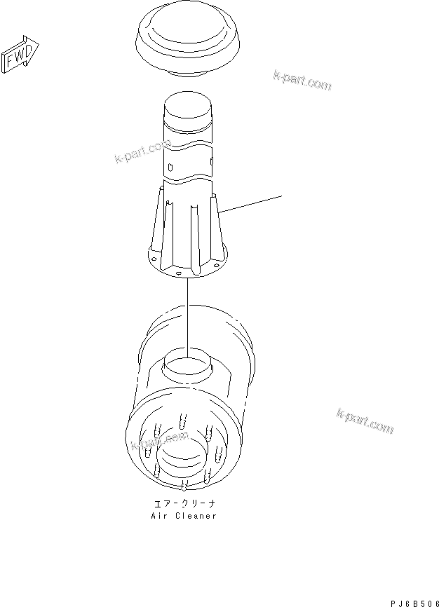 Komatsu parts book diagram for S6D125E-2C-6 S/N 60721-UP: AIR CLEANER EXTENSION PIPE(#78278-)