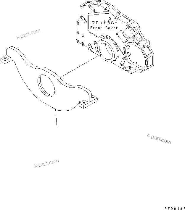 Komatsu parts book diagram for S6D125E-2J-6 S/N 60721-UP: ENGINE MOUNTING(#64848-)