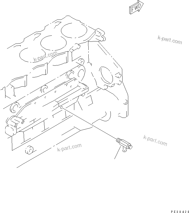 Komatsu parts book diagram for S6D125E-2J-6 S/N 60721-UP: WATER DRAIN VALVE(#60863-)