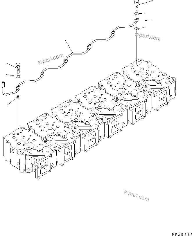 Komatsu parts book diagram for S6D125E-2J-6 S/N 60721-UP: AIR VENT(#75198-)