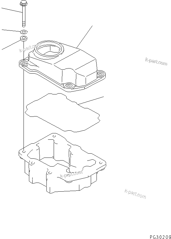 Komatsu parts book diagram for S6D125-1QQ-FA S/N 10001-UP: HEAD COVER