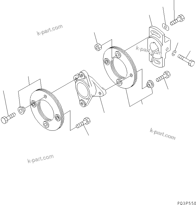 Komatsu parts book diagram for S6D125-1E S/N 10001-UP: FUEL INJECTION PUMP (COUPLING)(#10001-12014)
