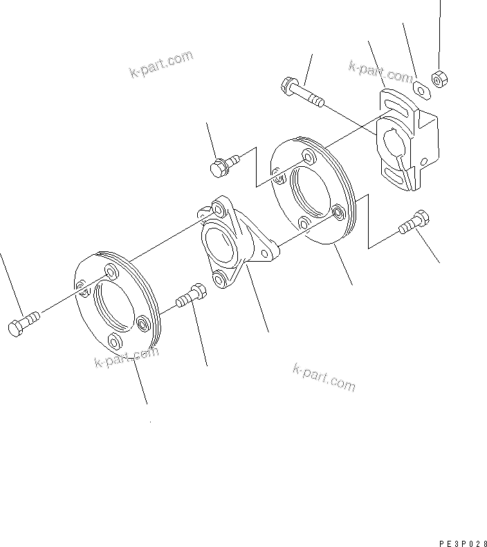 Komatsu parts book diagram for S6D140-1Z S/N 17626-UP: FUEL INJECTION PUMP (COUPLING) (INNER PARTS)