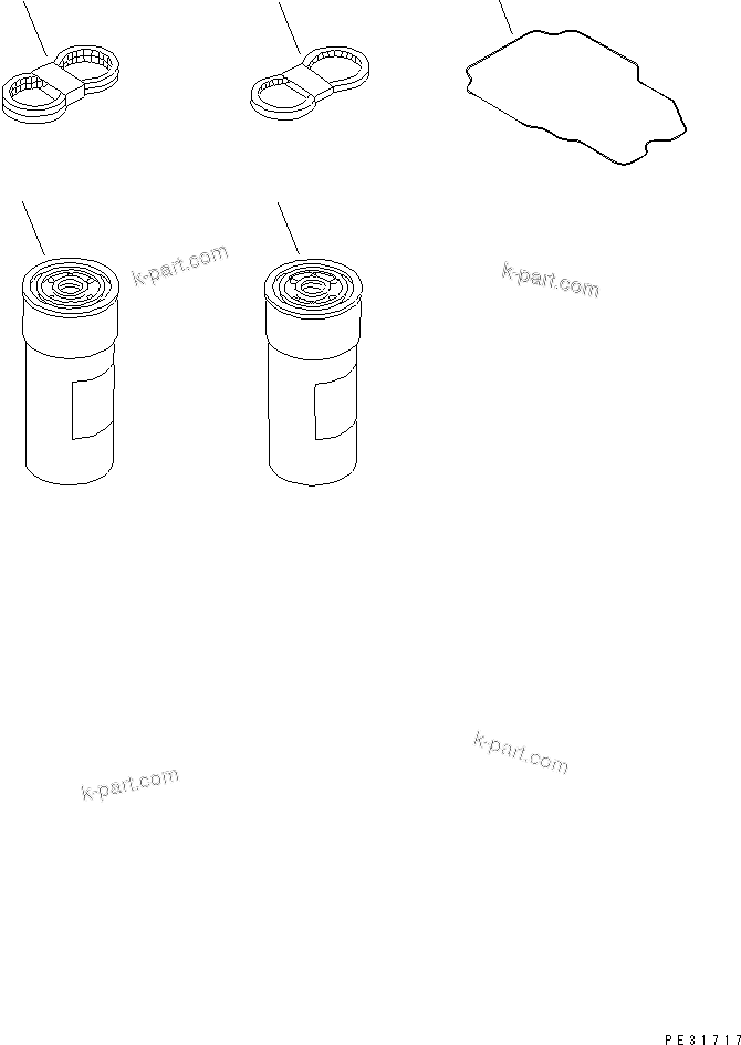 Komatsu parts book diagram for S6D140-1W S/N 17626-UP: SPARE PARTS(#19972-)