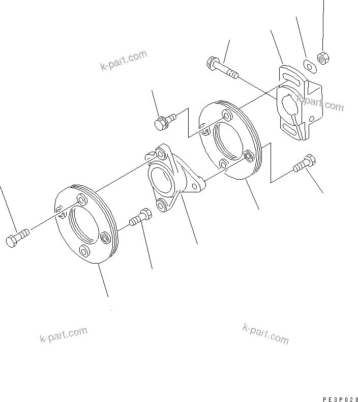 Komatsu parts book diagram for S6D140-1A S/N 10001-UP: FUEL INJECTION PUMP (COUPLING)(#10017-11032)