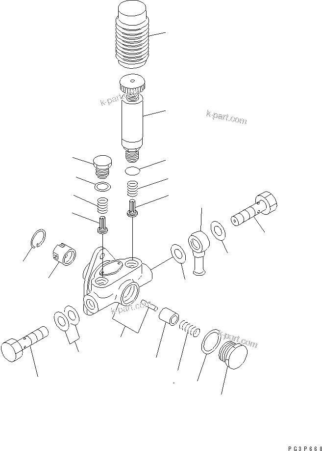 Komatsu parts book diagram for S6D140-1A S/N 10001-UP: FUEL INJECTION PUMP (FEED PUMP)(#10017-11032)