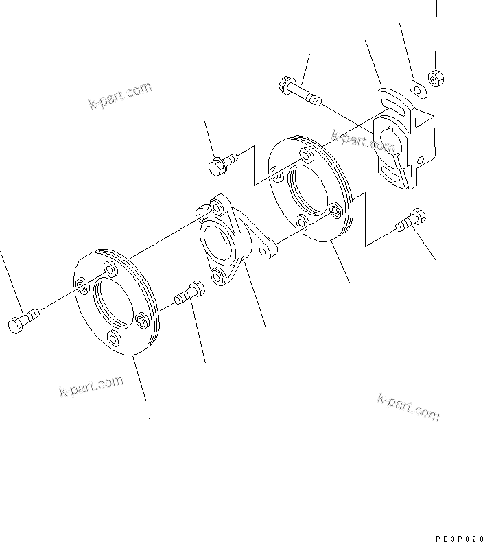 Komatsu parts book diagram for S6D140-1A S/N 10001-UP: FUEL INJECTION PUMP (COUPLING)(#10017-11032)
