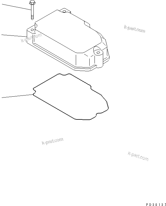 Komatsu parts book diagram for S6D140-1R S/N 10001-UP: ROCKER ARM HOUSING COVER(#20519-)
