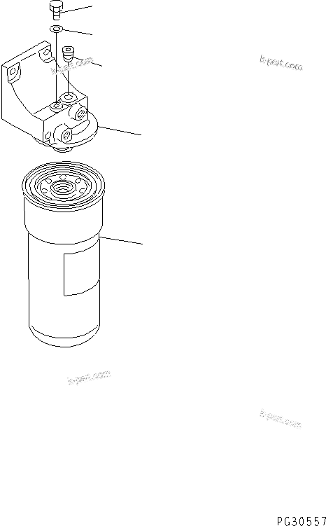 Komatsu parts book diagram for S6D140-1R S/N 10001-UP: ADDITIONAL FUEL FILTER