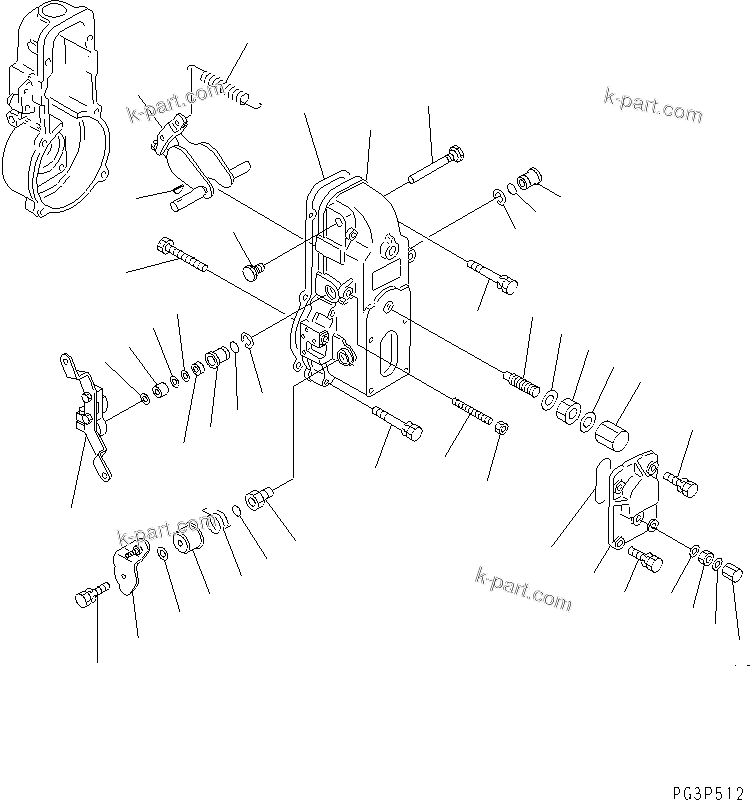Komatsu parts book diagram for S6D140-1R S/N 10001-UP: FUEL INJECTION PUMP (GOVERNOR) (2/2)(#15600-)