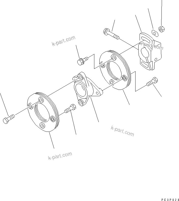Komatsu parts book diagram for S6D140-1R S/N 10001-UP: FUEL INJECTION PUMP (COUPLING)(#15600-)