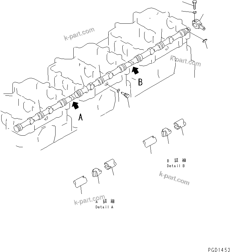 Komatsu parts book diagram for S6D155-4AA S/N 25887-UP: COMPRESSION RELEASE