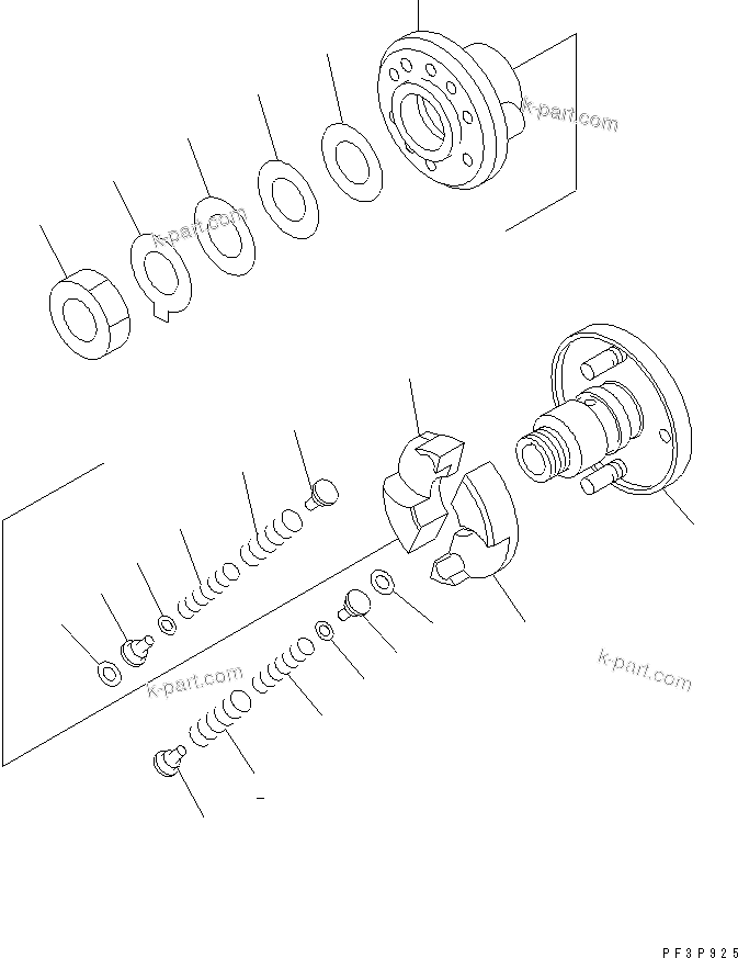 Komatsu parts book diagram for S6D155-4AA S/N 25887-UP: AUTOMATIC TIMER