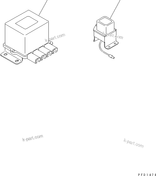 Komatsu parts book diagram for S6D155-4AA S/N 25887-UP: SAFETY RELAY (FORWERDED INDIVIDUALLY PARTS)