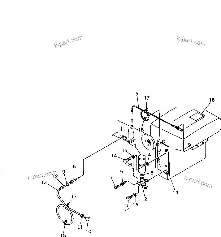 Komatsu parts book diagram for S6D155-4S S/N 52707-UP: ETHER STARTING AID (WITH AFTER COOLER)