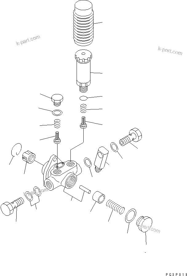 Komatsu parts book diagram for S6D155-4S S/N 52707-UP: FUEL INJECTION PUMP (FEED PUMP)(#52707-53469)