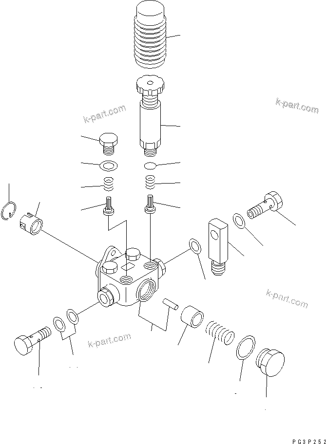 Komatsu parts book diagram for S6D155-4S S/N 52707-UP: FUEL INJECTION PUMP (FEED PUMP)(#53470-)
