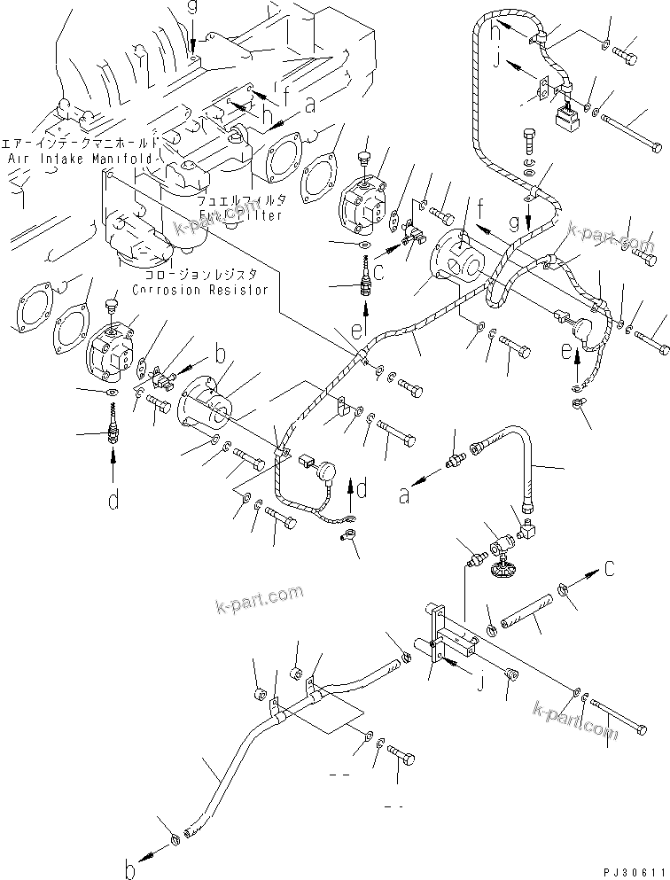 Komatsu parts book diagram for S6D170-1D S/N 10490-UP: AUTO PRIMING SYSTEM(#10490-12957)