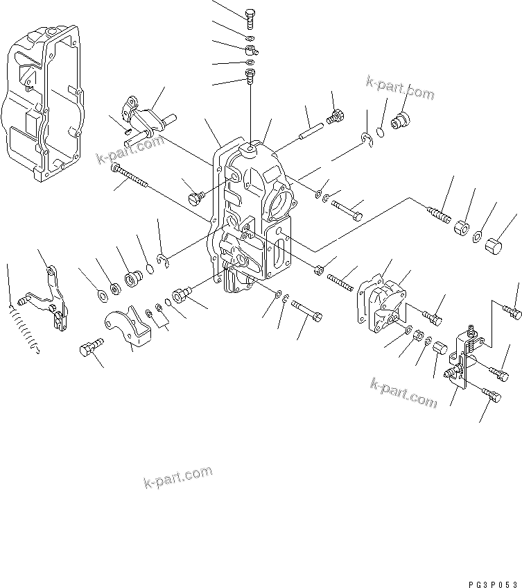 Komatsu parts book diagram for S6D170-1D S/N 10490-UP: FUEL INJECTION PUMP (GOVERNOR) (2/2)(#10490-11896)