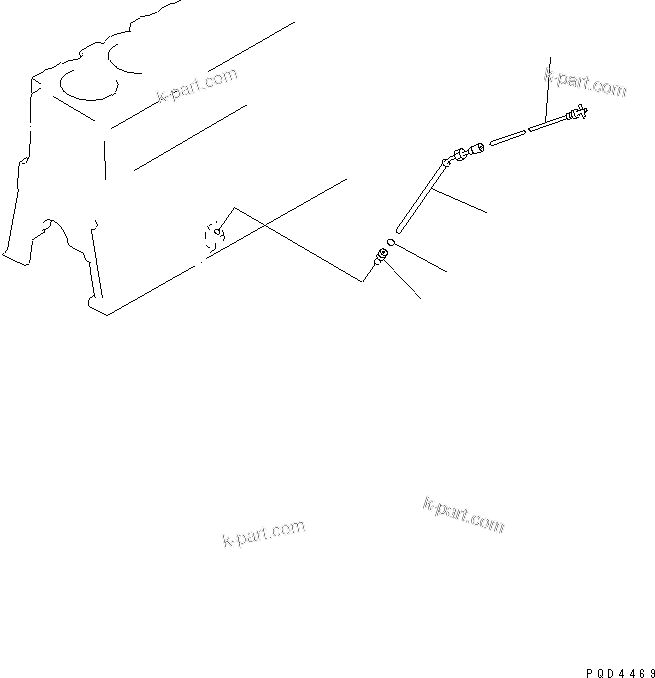 Komatsu parts book diagram for S6D170-1G-W S/N 14674-UP (For Canada / China / Chile / Russia): OIL GAUGE (-30CЯ)(#15707-)