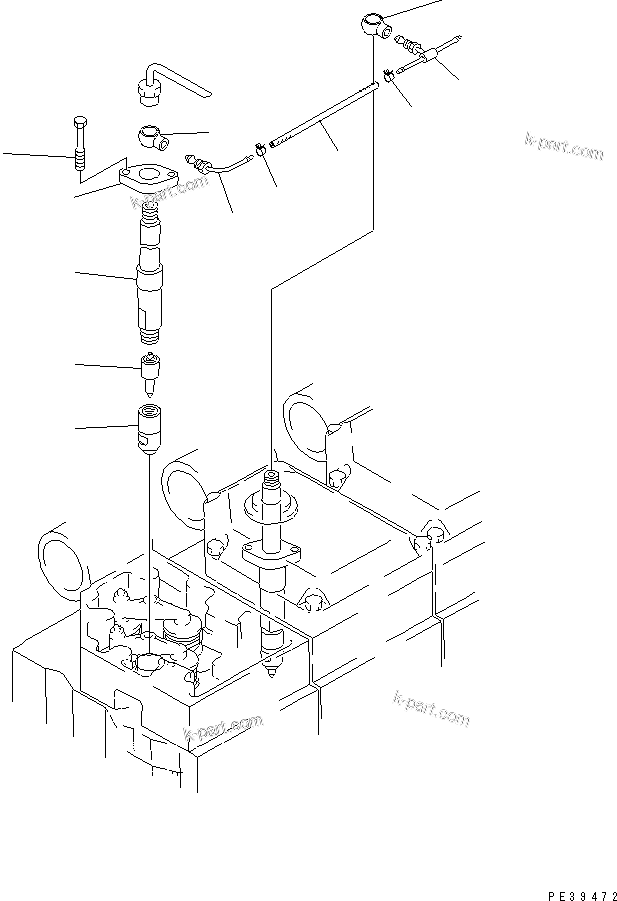 Komatsu parts book diagram for S6D170-1G-W S/N 14674-UP (For Canada / China / Chile / Russia): INJECTION NOZZLE(#15707-)