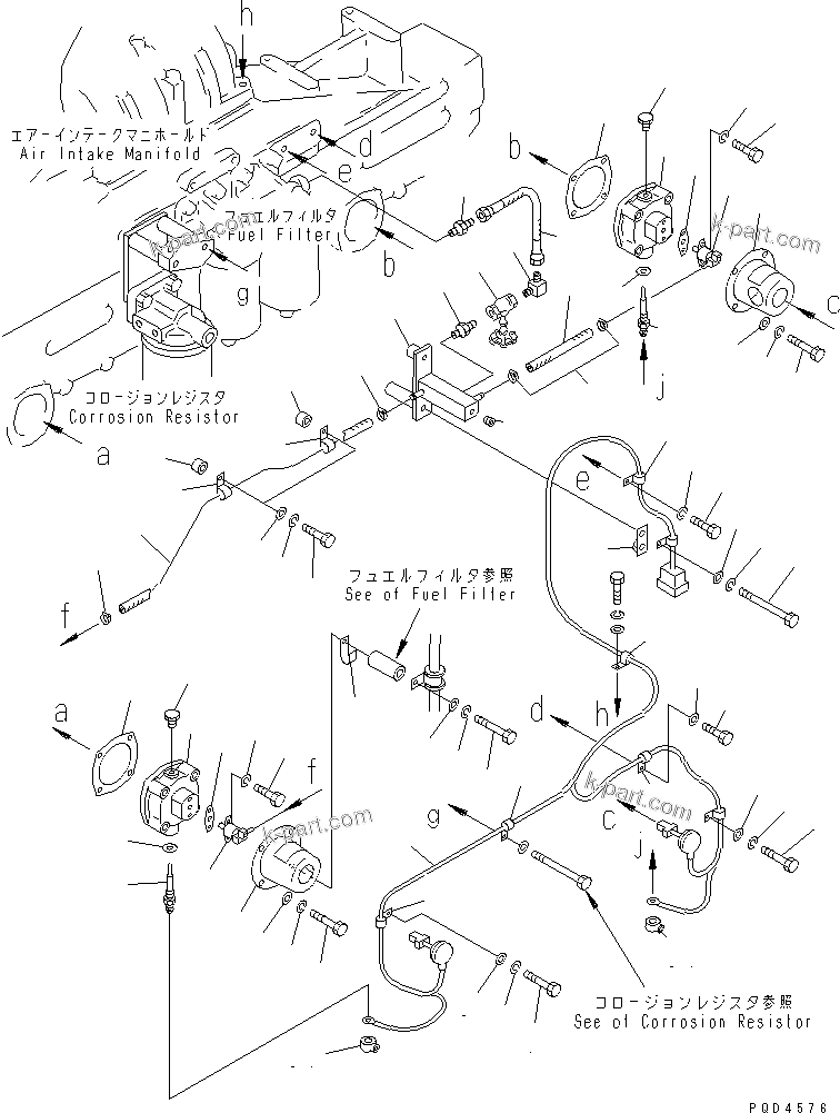 Komatsu parts book diagram for S6D170-1G-W S/N 14674-UP (For Canada / China / Chile / Russia): AUTO PRIMING SYSTEM(#15667-)