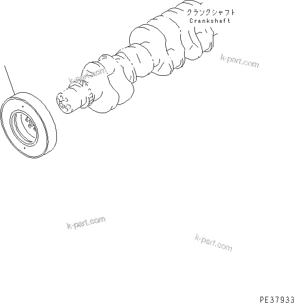 Komatsu parts book diagram for S6D170E-2A-6D S/N 17001-UP: DAMPER(#17353-)