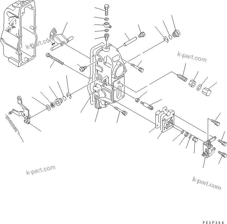 Komatsu parts book diagram for S6D170E-2A-6D S/N 17001-UP: FUEL INJECTION PUMP (GOVERNOR) (2/3) (EXTREME COLD TERRAIN SPEC.) (INNER PARTS)(#17358-)