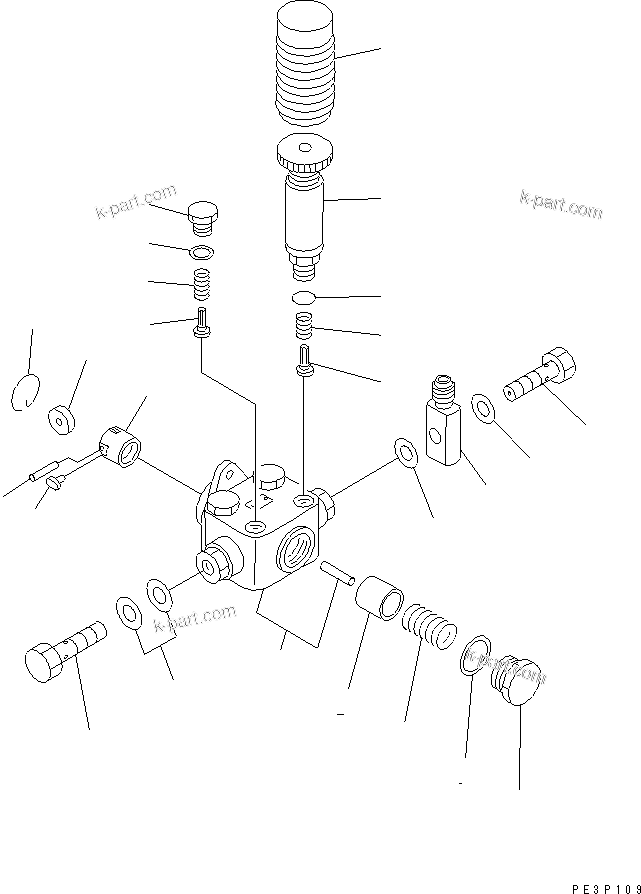 Komatsu parts book diagram for S6D170E-2A-6D S/N 17001-UP: FUEL INJECTION PUMP (FEED PUMP) (EXTREME COLD TERRAIN SPEC.) (INNER PARTS)(#17358-)