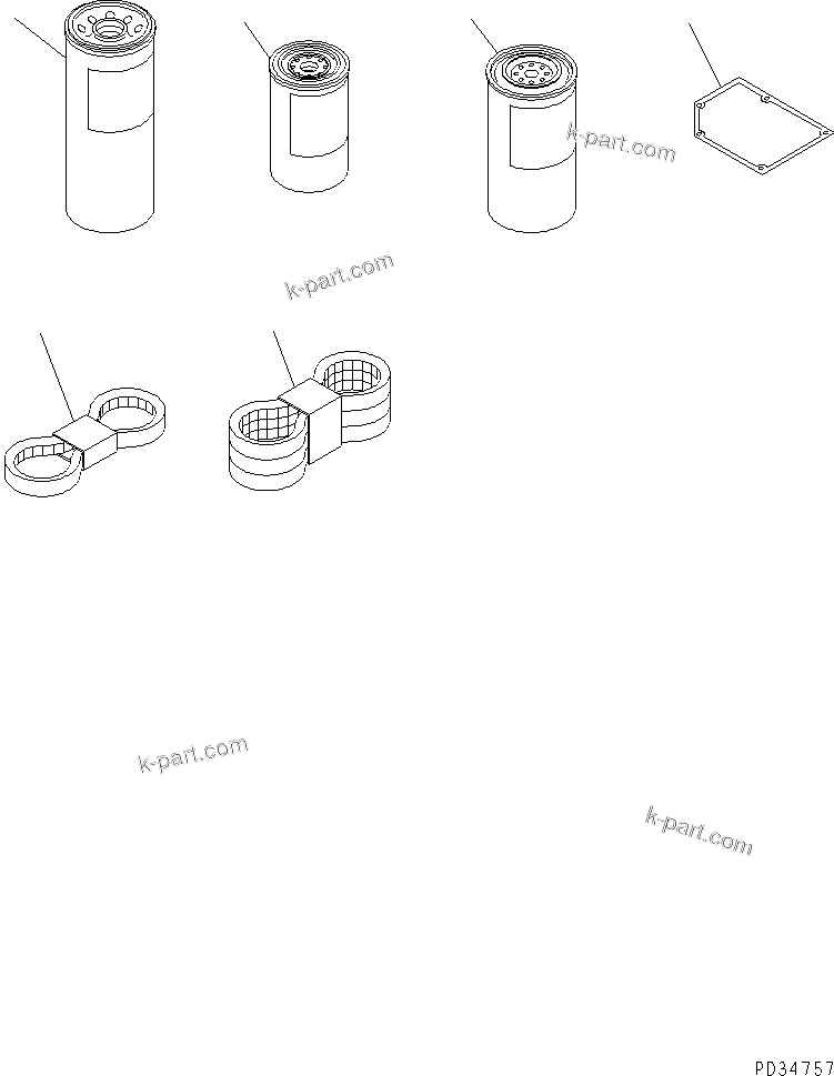 Komatsu parts book diagram for S6D170E-2A-6D S/N 17001-UP: SPARE PARTS(#20138-)