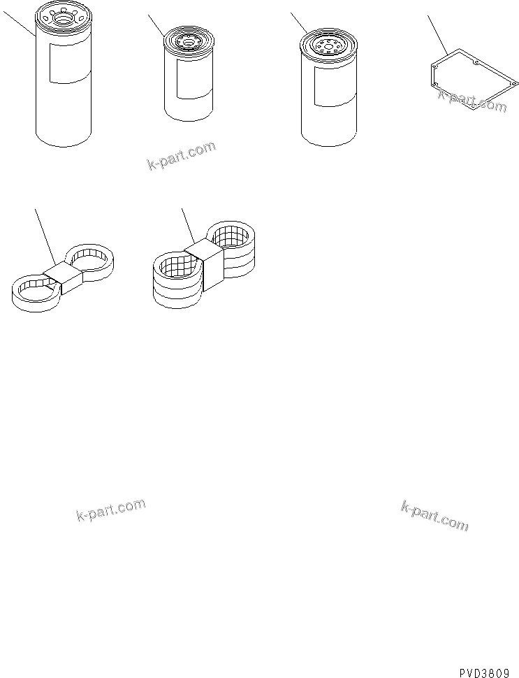 Komatsu parts book diagram for S6D170E-2A-6D S/N 17001-UP: SPARE PARTS(#19712-)