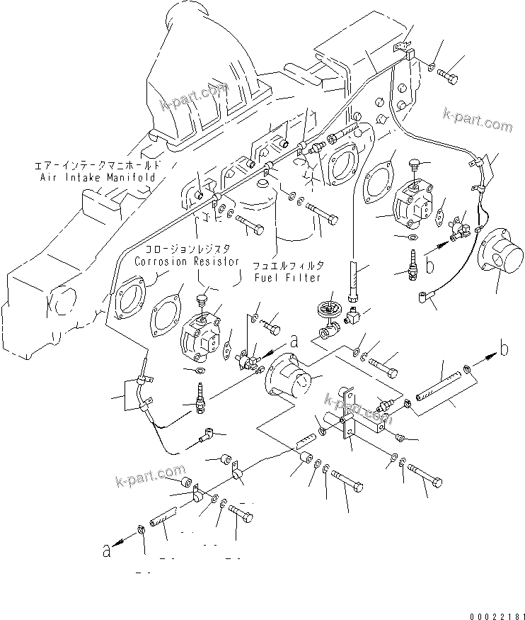 Komatsu parts book diagram for S6D170-1L-6W S/N 10001-UP: AUTO PRIMING SYSTEM(#14674-)