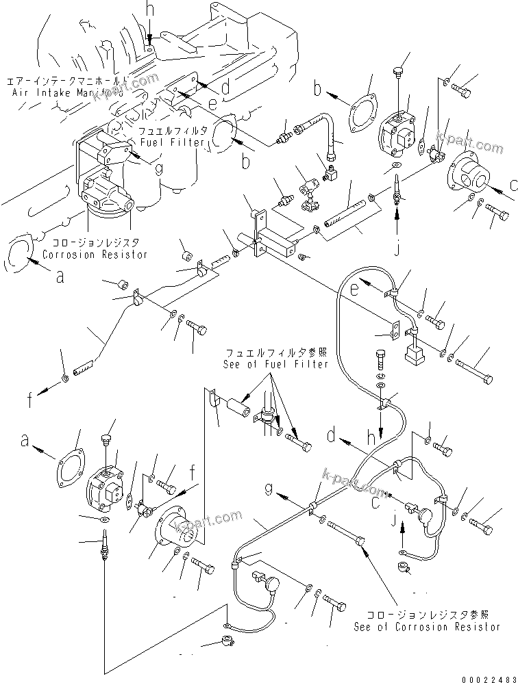 Komatsu parts book diagram for S6D170-1G-6A S/N 10001-UP: AUTO PRIMING SYSTEM (FOR WD600-1)(#20115-)