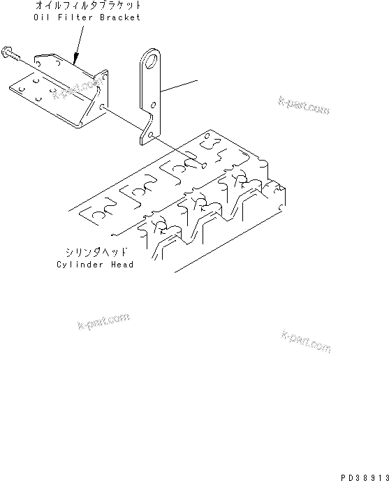 Komatsu parts book diagram for S6D95L-1MM-C S/N 106426-UP: REAR HANGER(#111868-132923)