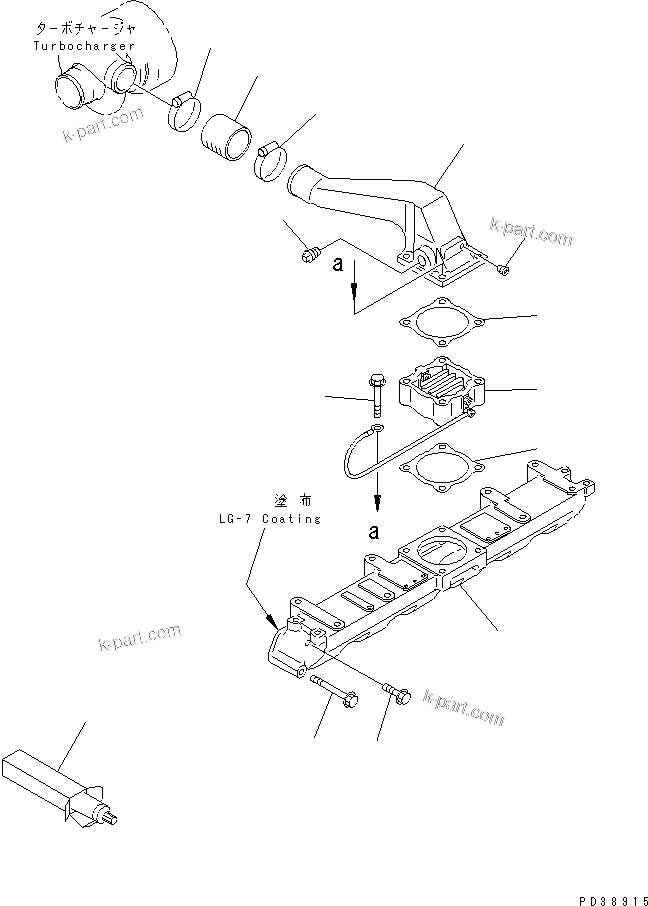 Komatsu parts book diagram for S6D95L-1MM-C S/N 106426-UP: AIR INTAKE(#117289-)