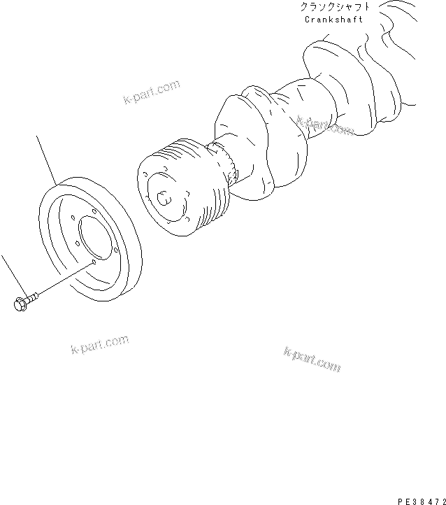Komatsu parts book diagram for S6D95L-1MM-C S/N 106426-UP: DAMPER