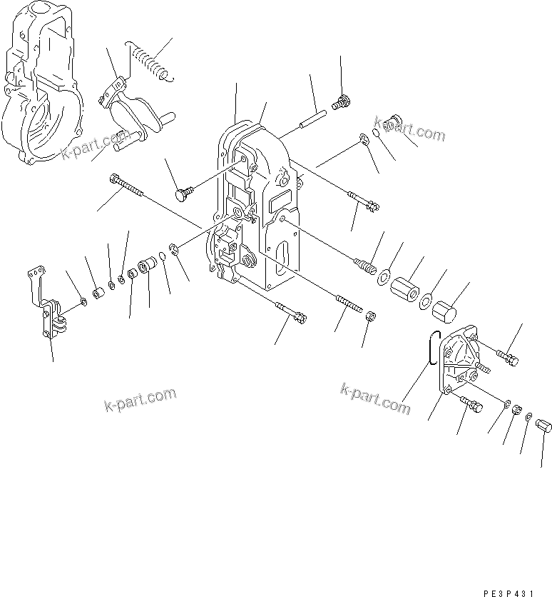 Komatsu parts book diagram for S6D95L-1MM-C S/N 106426-UP: FUEL INJECTION PUMP (GOVERNOR) (2/2) (INNER PARTS)