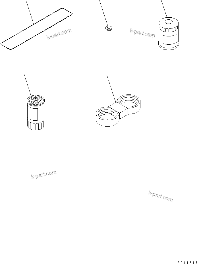Komatsu parts book diagram for S6D95L-1MM-C S/N 106426-UP: SPARE PARTS
