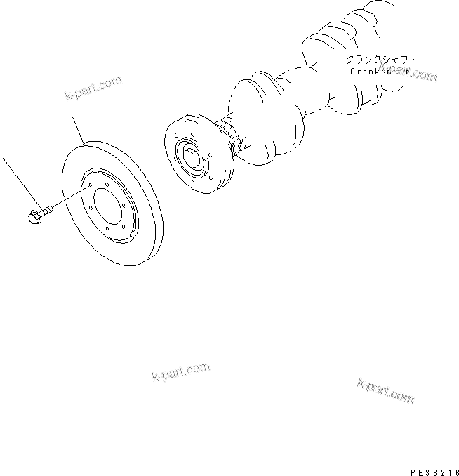 Komatsu parts book diagram for S6D95L-1NN S/N 106426-UP: DAMPER
