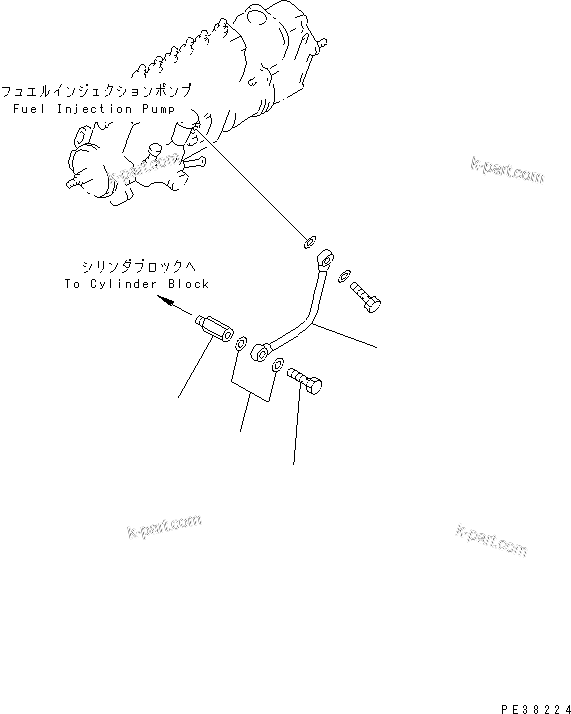 Komatsu parts book diagram for S6D95L-1NN S/N 106426-UP: FUEL INJECTION PUMP LUBRICATOR