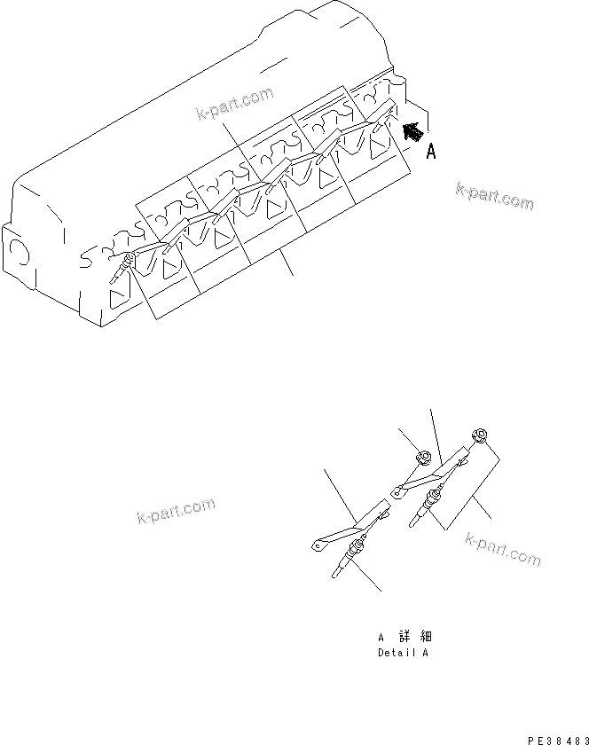 Komatsu parts book diagram for S6D95L-1NN S/N 106426-UP: GLOW PLUG