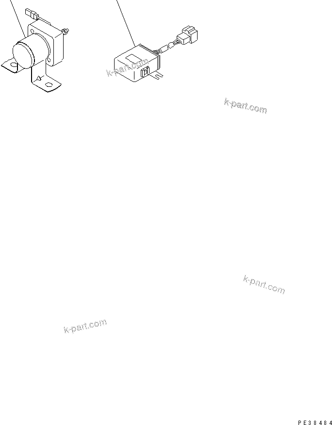Komatsu parts book diagram for S6D95L-1NN S/N 106426-UP: GLOW RELAY