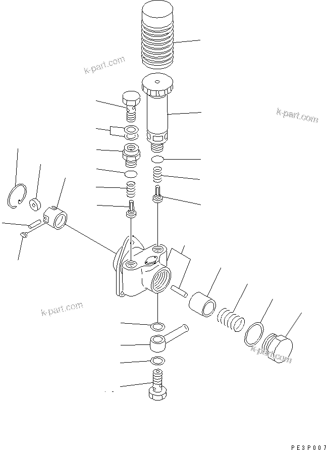 Komatsu parts book diagram for S6D95L-1F S/N 23413-UP: FUEL INJECTION PUMP (FEED PUMP)