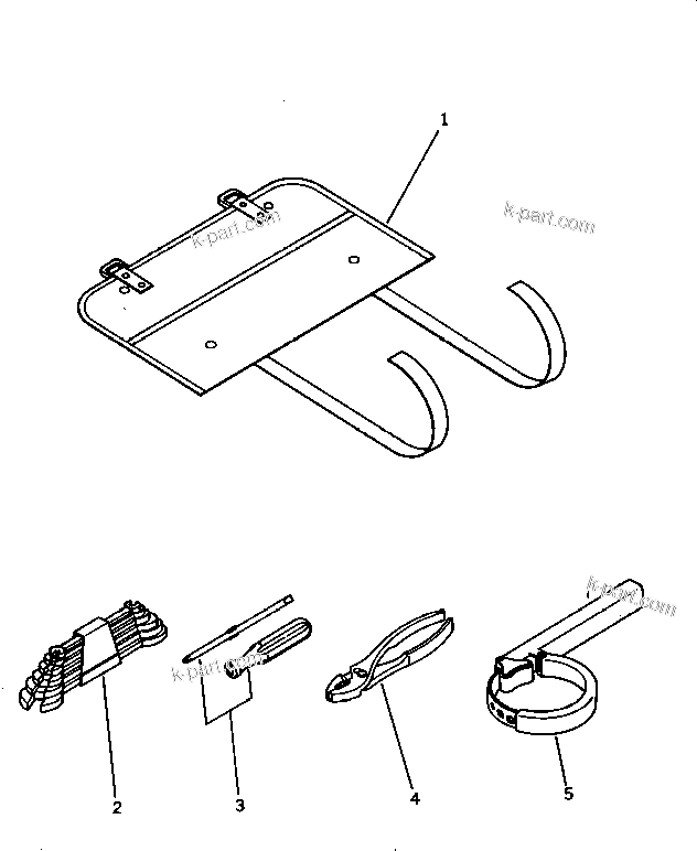 Komatsu parts book diagram for S6D95L-1F S/N 23413-UP: TOOL