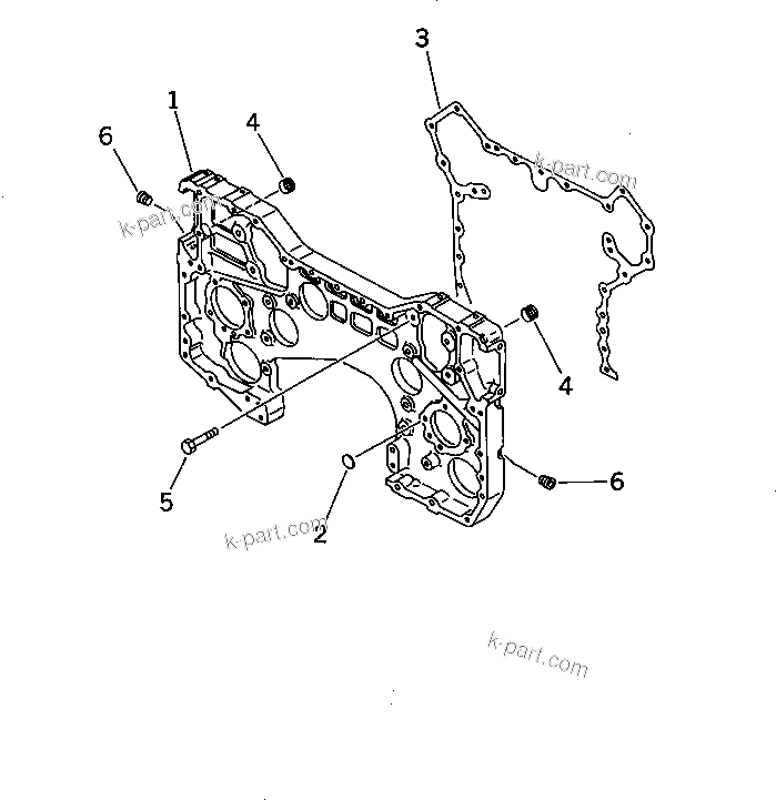 Komatsu parts book diagram for SA12V140-1M S/N 10517-UP: GEAR CASE