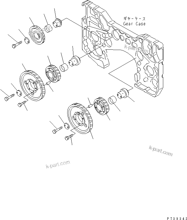 Komatsu parts book diagram for SA12V140-1M S/N 10517-UP: IDLER GEAR