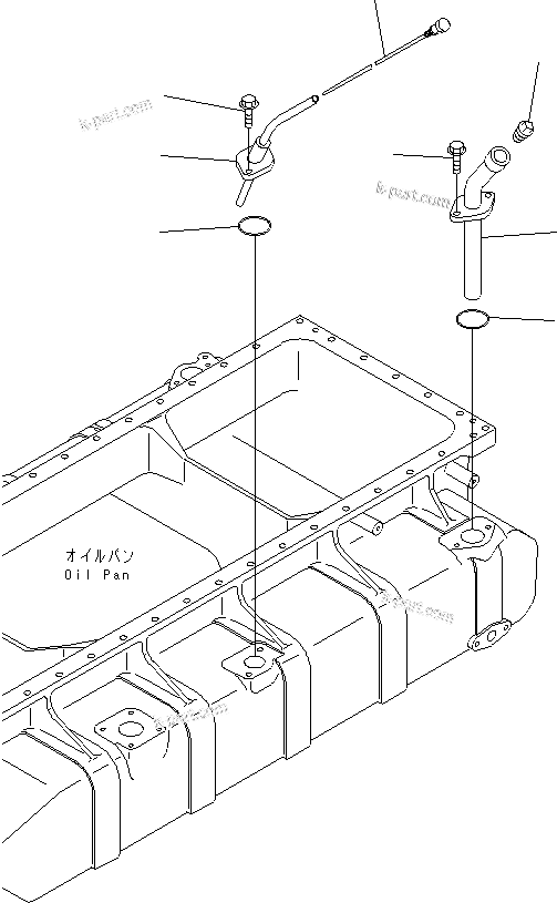 Komatsu parts book diagram for SA12V140-1M S/N 10517-UP: OIL GAUGE (FOR ALUMINIUM OIL PAN)