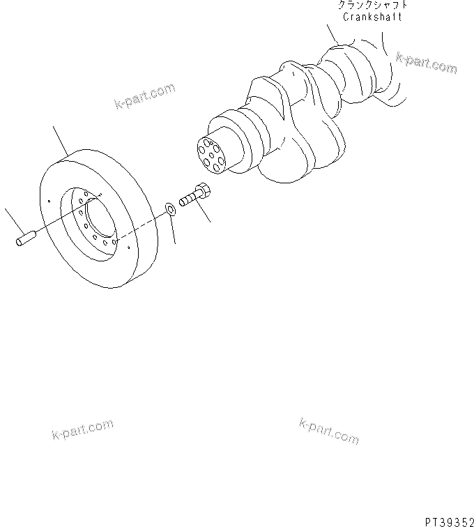 Komatsu parts book diagram for SA12V140-1M S/N 10517-UP: DAMPER
